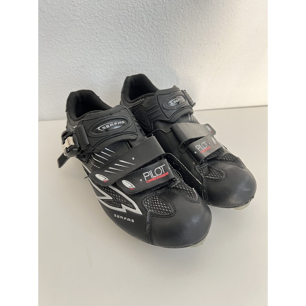 Serfas Pilot Carbon Black Leather Cycling Shoes Size EUR 40‎